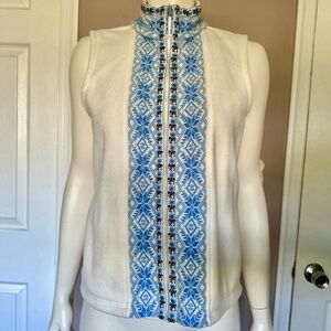 L.L. Bean sweater vest winter white